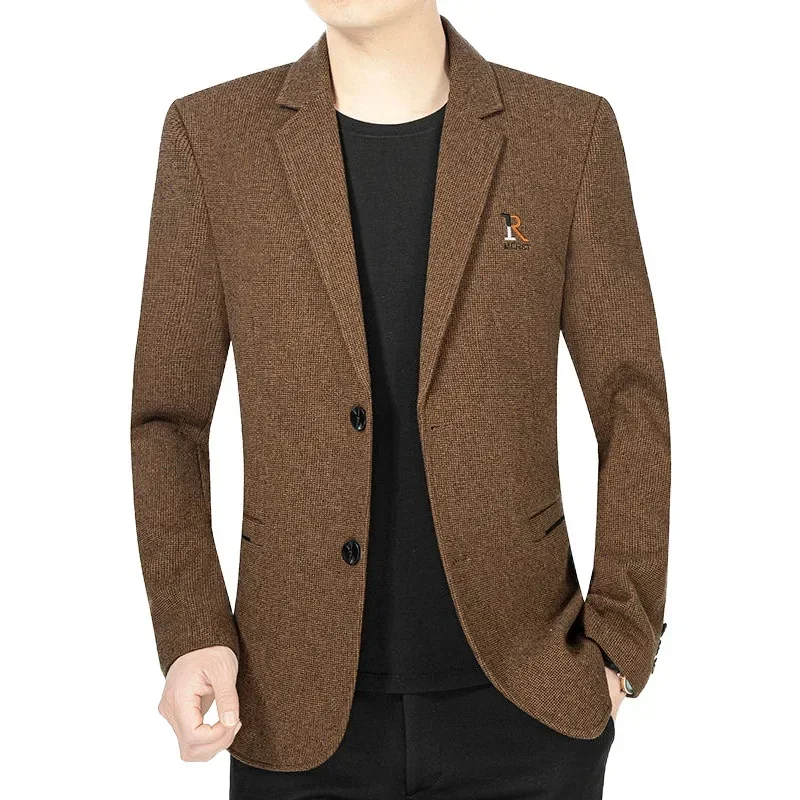 Men Formal Wear Dress - ชุดสูทลำลองสำหรับผู้ชาย ชุดแต่งงาน เสื้อเบลเซอร์ แจ็คเก็ต แฟชั่นฤดูใบไม้ร่วงใหม่ สไตล์ธุรกิจลำลอง