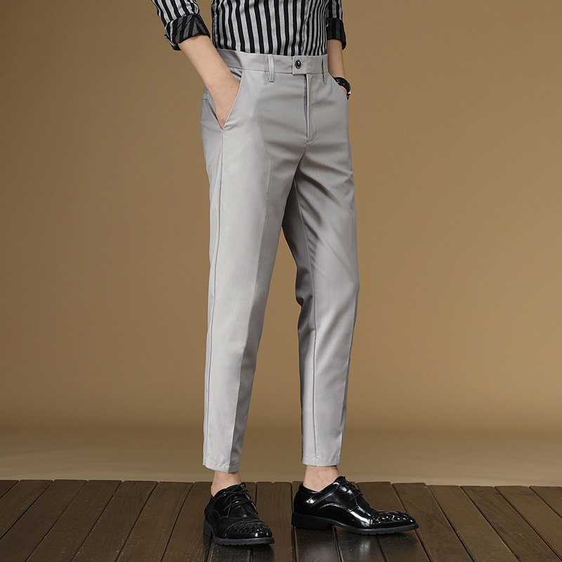 Men'S Formal Wear For Office - ฤดูร้อนกางเกงผู้ชายสีแดงสีดําสีกากีแบนสํานักงานอย่างเป็นทางการสมาร์ทธุรกิจอย่างเป็นทางการบุรุษชุดกางเกงสําหรับชายเสื้อผ้า 2022