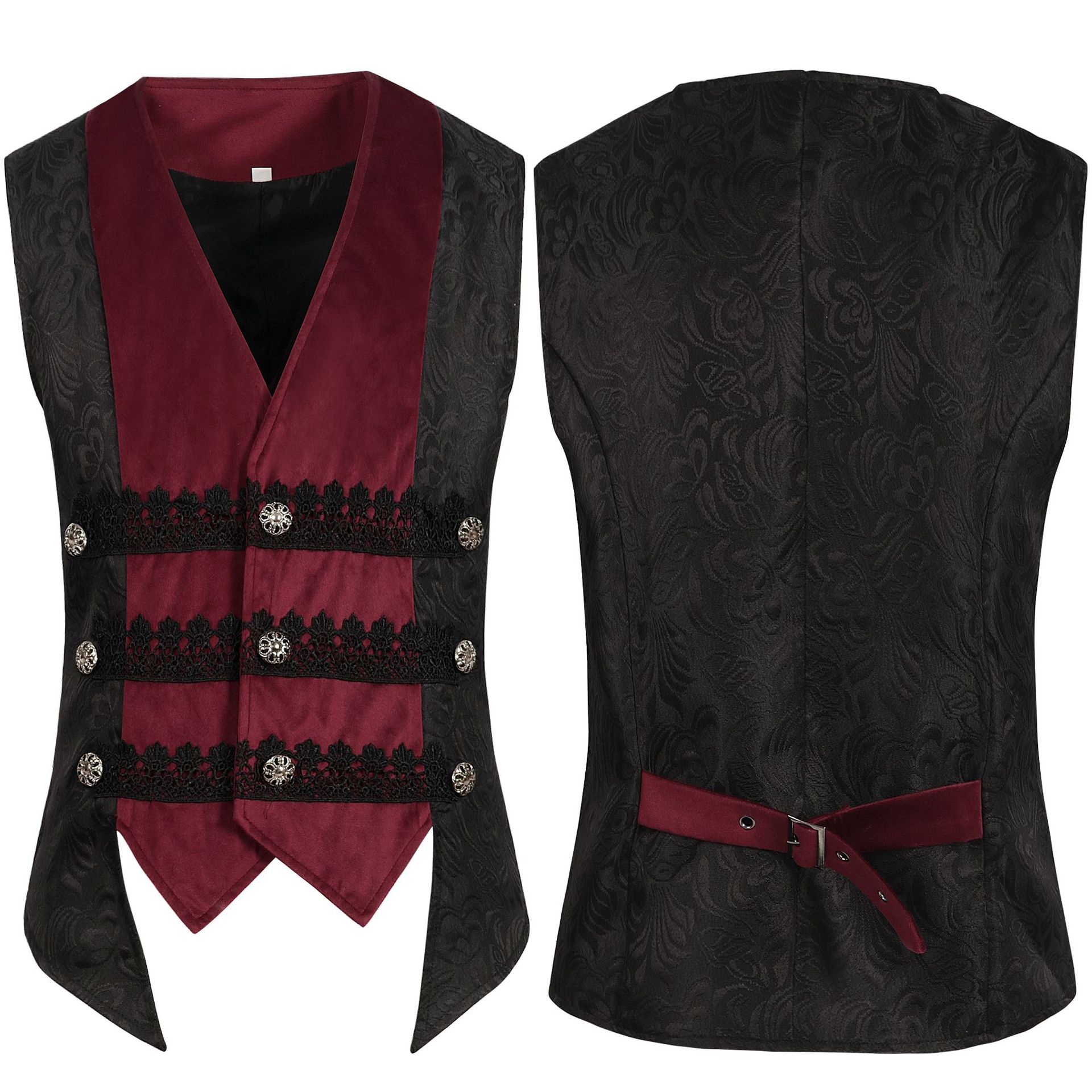 Men'S Medieval Formal Wear - แฟชั่นผู้ชายใหม่: เสื้อกั๊กผู้ชายสไตล์ยุคกลางสำหรับฮาโลวีน ชุดทางการผู้ชายสไตล์เรโทร