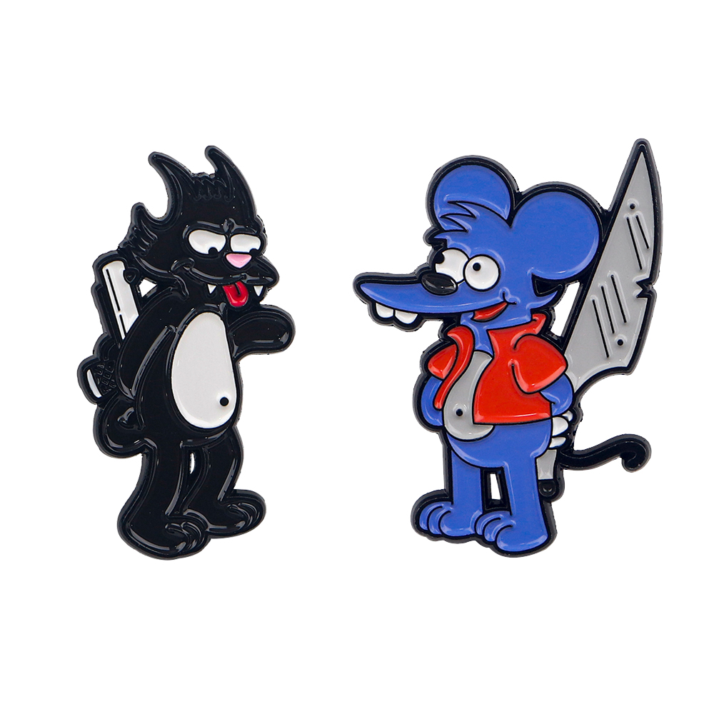 Tuxedo Lapel Pin - เข็มกลัดเคลือบอ่อนรูปการ์ตูนตลก หนู แมว สำหรับติดกระเป๋าเป้ เข็มกลัดติดเสื้อผ้า เครื่องประดับสำหรับผู้ชาย