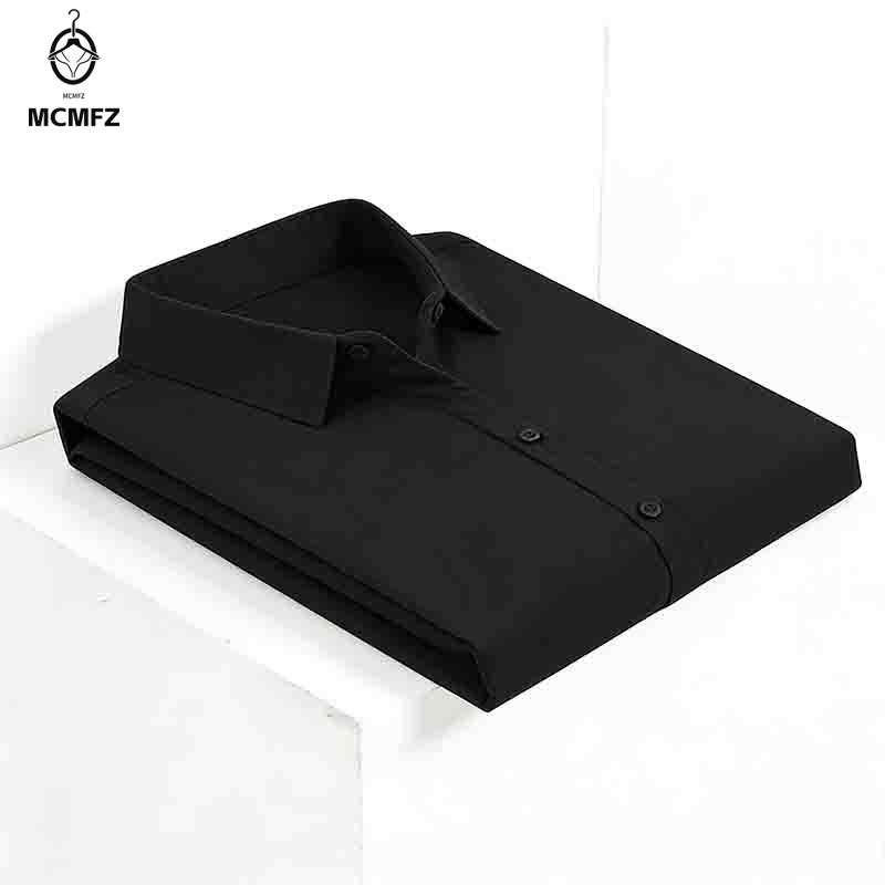 Men Formal Wear For Summer - เสื้อเชิ้ตแขนสั้นผู้ชาย กระดุมหน้า สำหรับใส่ทำงานในออฟฟิศ ปกเสื้อแบบพับได้