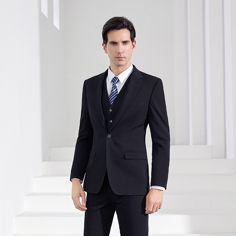 High End Men'S Formal Wear - ชุดสูทธุรกิจสีดำระดับไฮเอนด์พร้อมกางเกงสำหรับผู้ชาย ชุดเจ้าบ่าว ชุดเพื่อนเจ้าบ่าว ชุดทางการสำหรับทนายความและครู