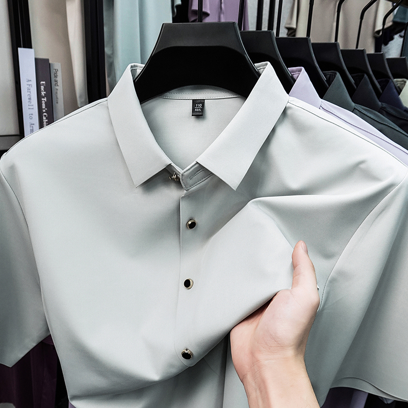 Men Formal Wear For Summer - เสื้อเชิ้ตผู้ชายลำลองฤดูร้อนปี 2026 ทรงปกติ น้ำหนักเบา เรียบหรู ติดกระดุม