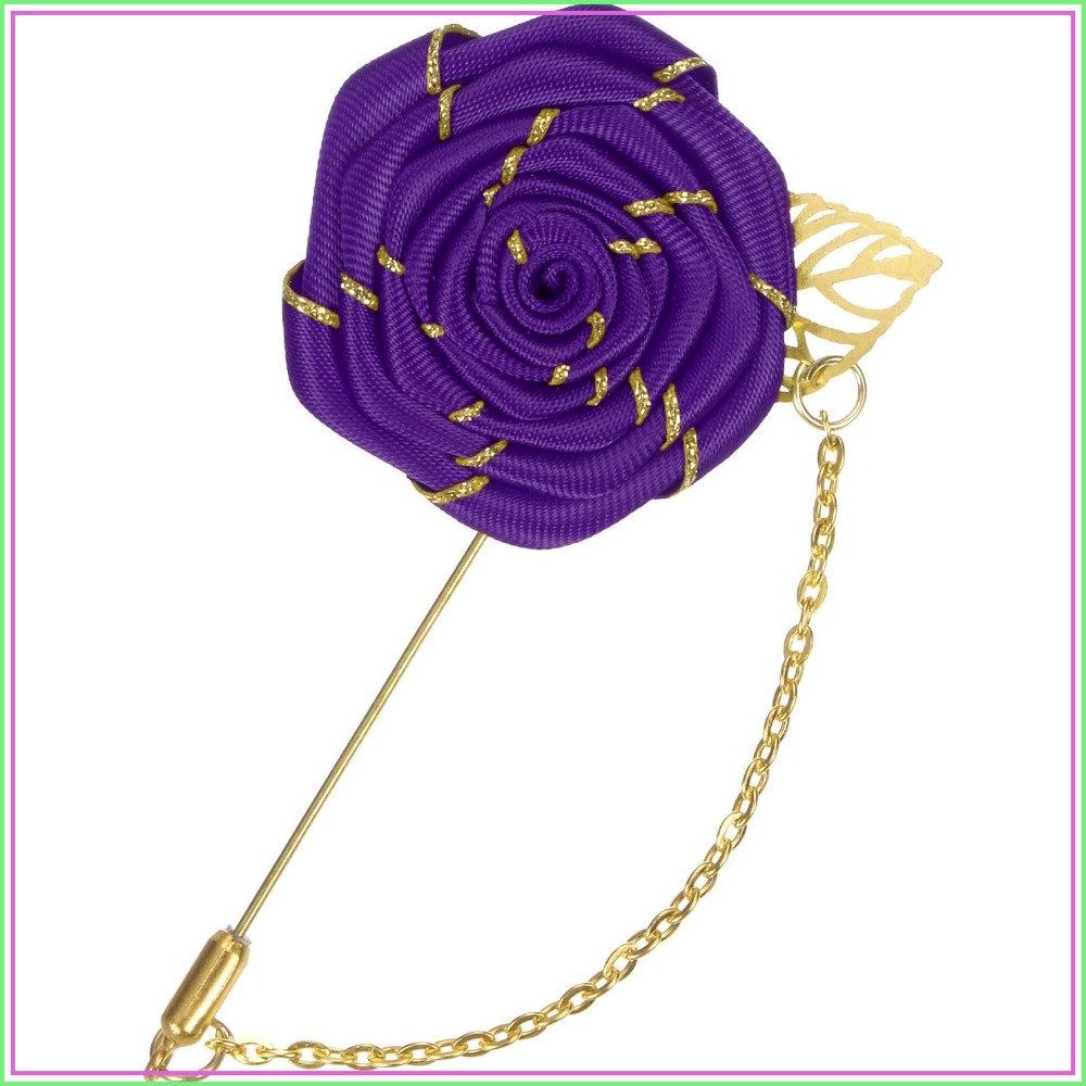 Tuxedo Lapel Pin - เข็มกลัดรูปดอกกุหลาบประดับใบไม้สีทอง, เข็มกลัดติดปกเสื้อรูปดอกกุหลาบสำหรับผู้ชาย, เครื่องประดับงานแต่งงาน, เข็มกลัดติดสูท, เข็มกลัดติดเสื้อทักซิโด้, เข็มกลัดสำหรับงานแต่งงาน