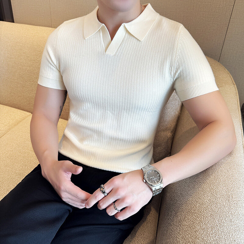 เสื้อสเวตเตอร์คอปกโปโลทรงเข้าร - Men Formal Wear Shop บทวิจารณ์และราคา