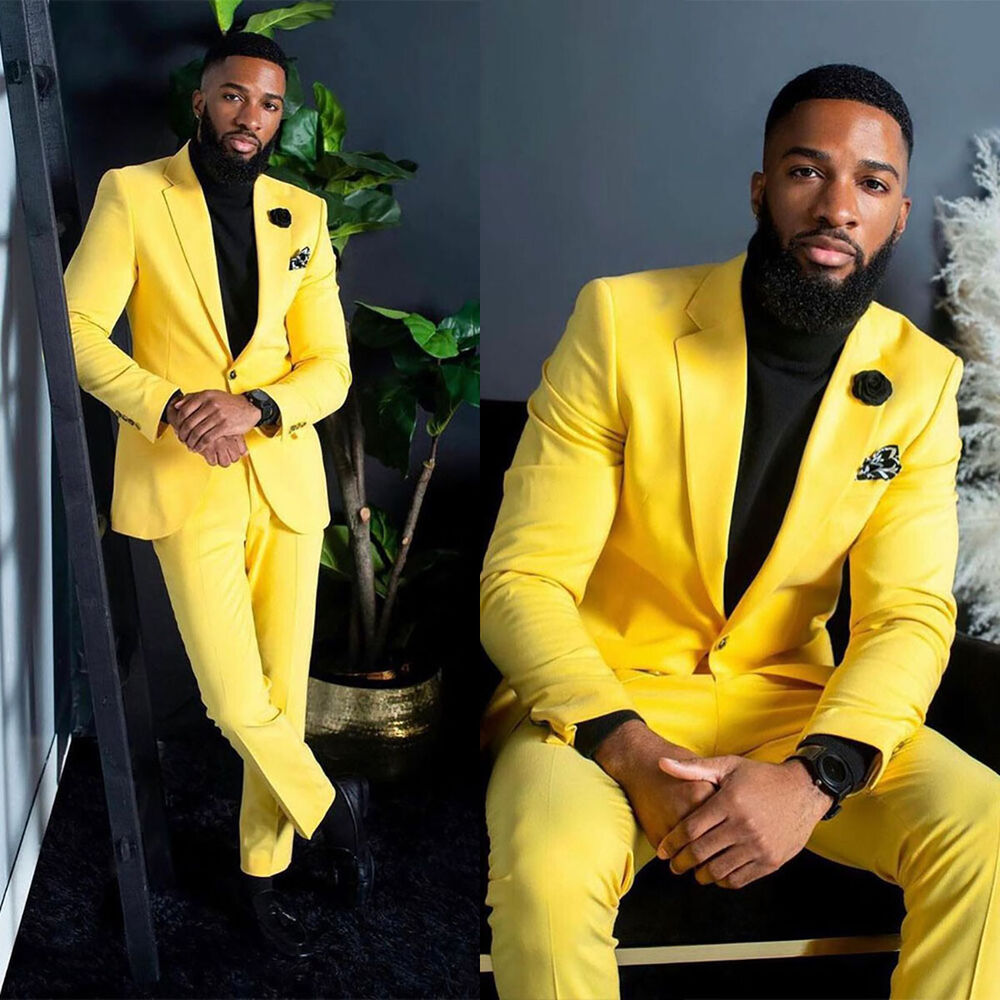 ชุดสูทสีเหลืองสำหรับผู้ชาย ทรง - Formal Wear For Men Yellow บทวิจารณ์และราคา