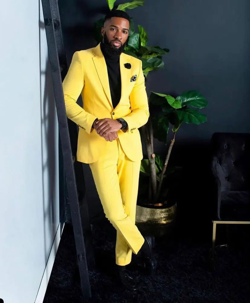 ชุดสูทสีเหลืองสำหรับผู้ชาย ทรง - Formal Wear For Men Yellow บทวิจารณ์และราคา