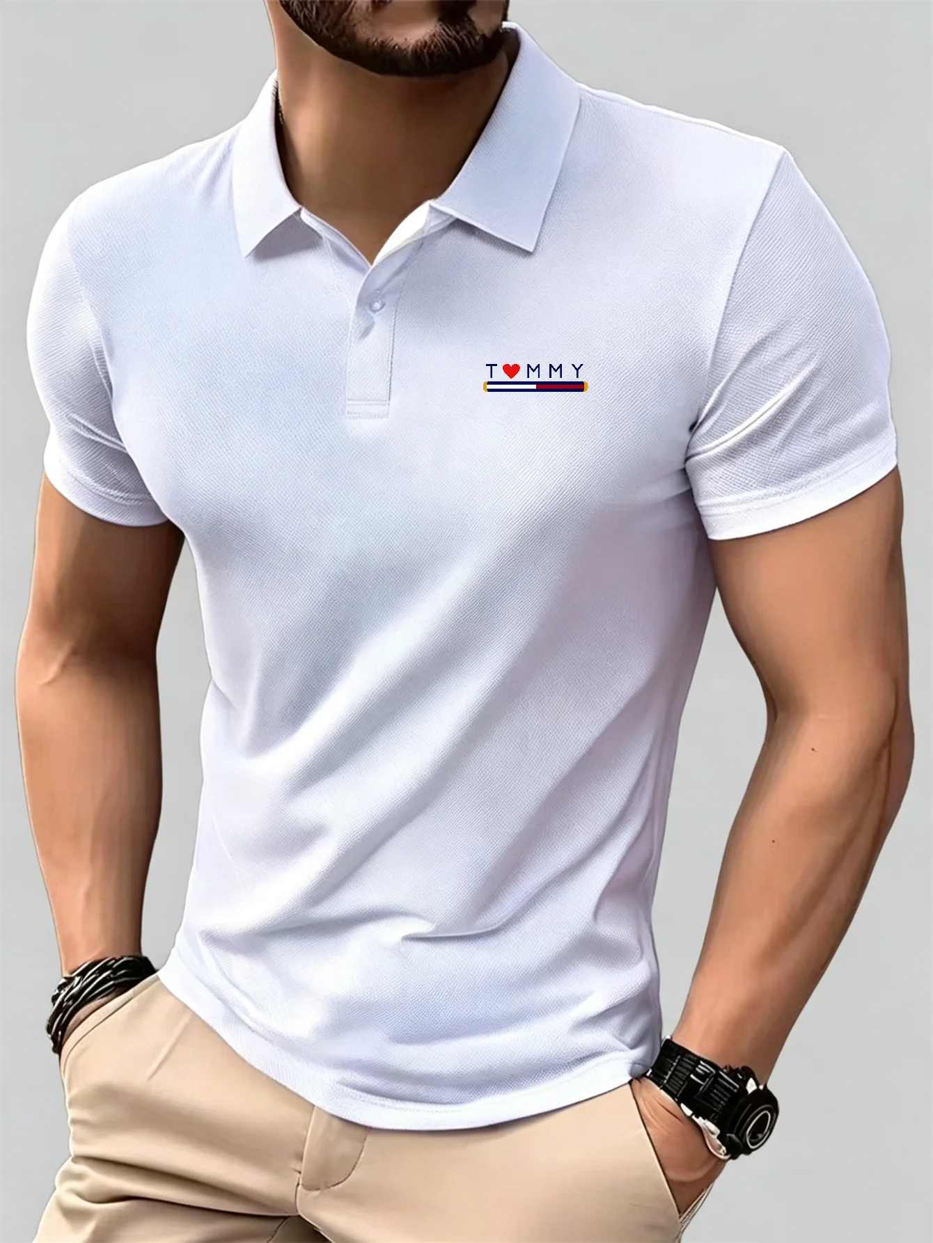ใหม่เสื้อโปโลแขนสั้นระบายอากาศ - Young Men Formal Wear บทวิจารณ์และราคา