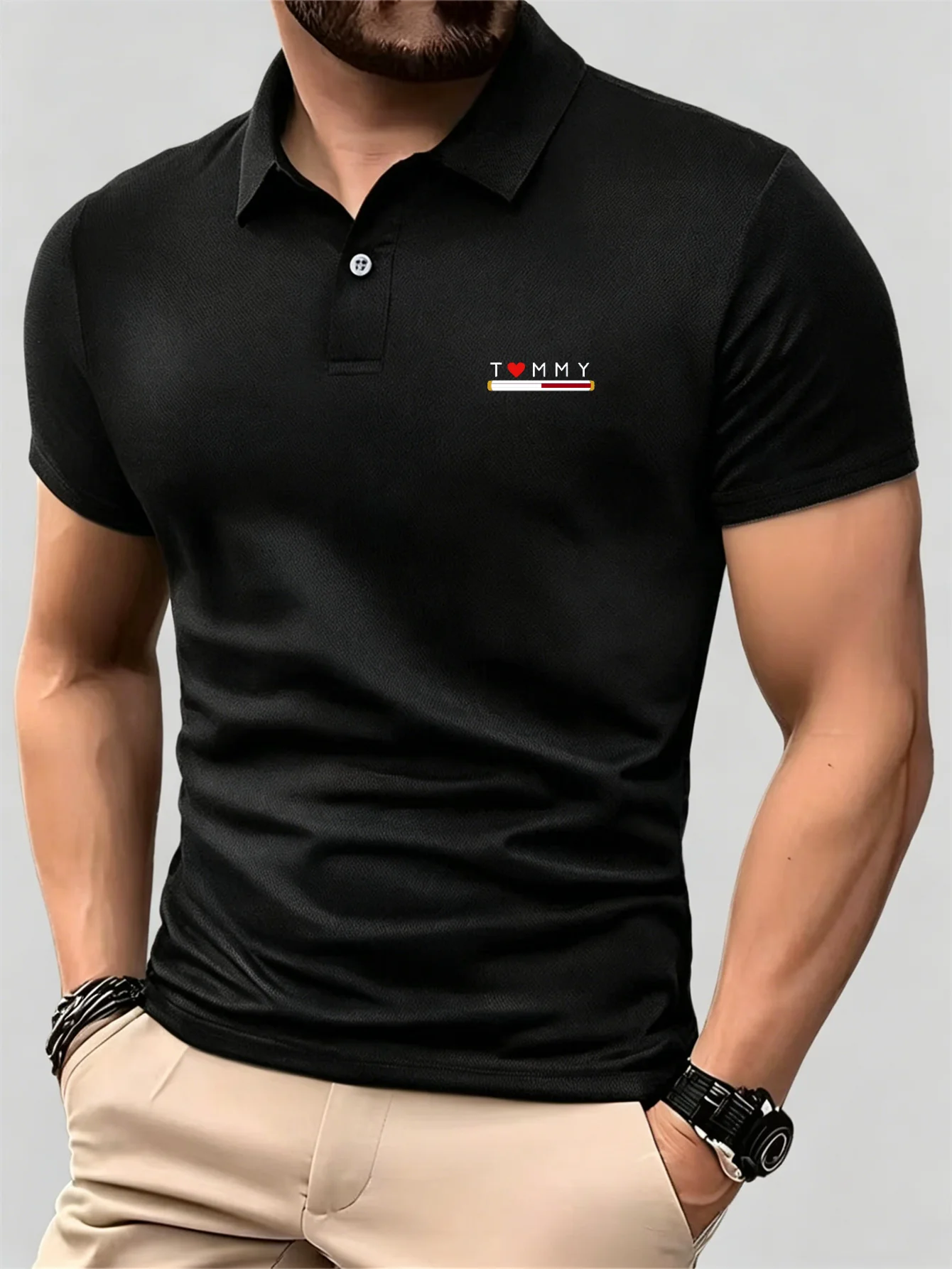ใหม่เสื้อโปโลแขนสั้นระบายอากาศ - Young Men Formal Wear บทวิจารณ์และราคา