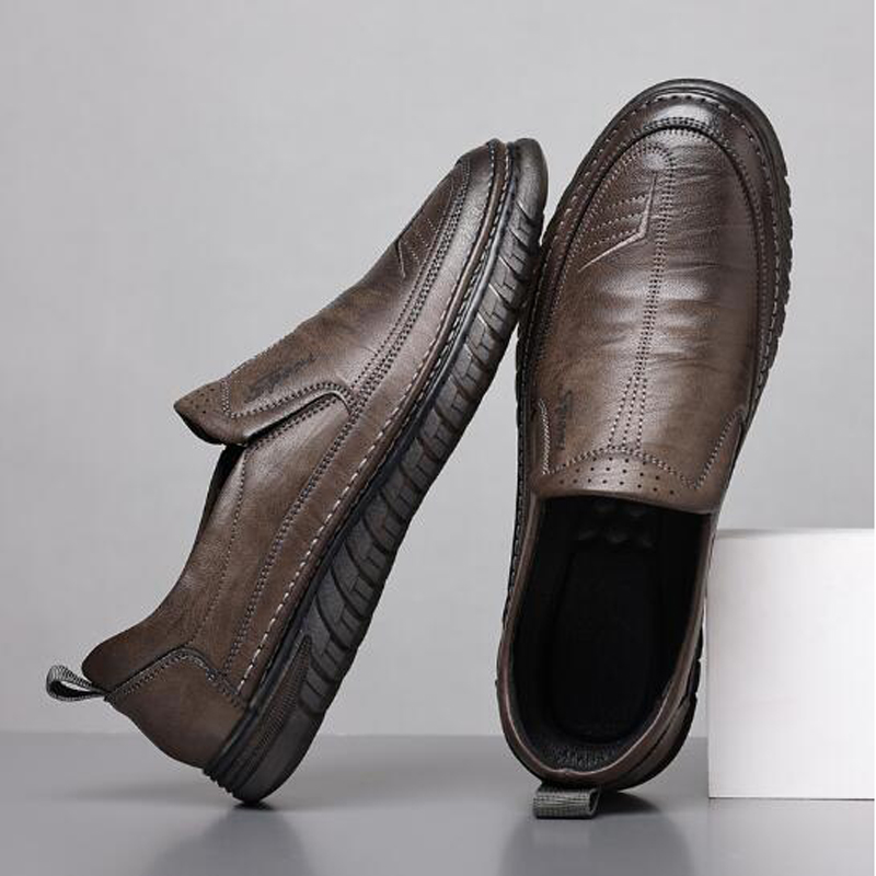 รองเท้าหนังผู้ชายรองเท้าหนังกั - Formal Upper Wear Men บทวิจารณ์และราคา