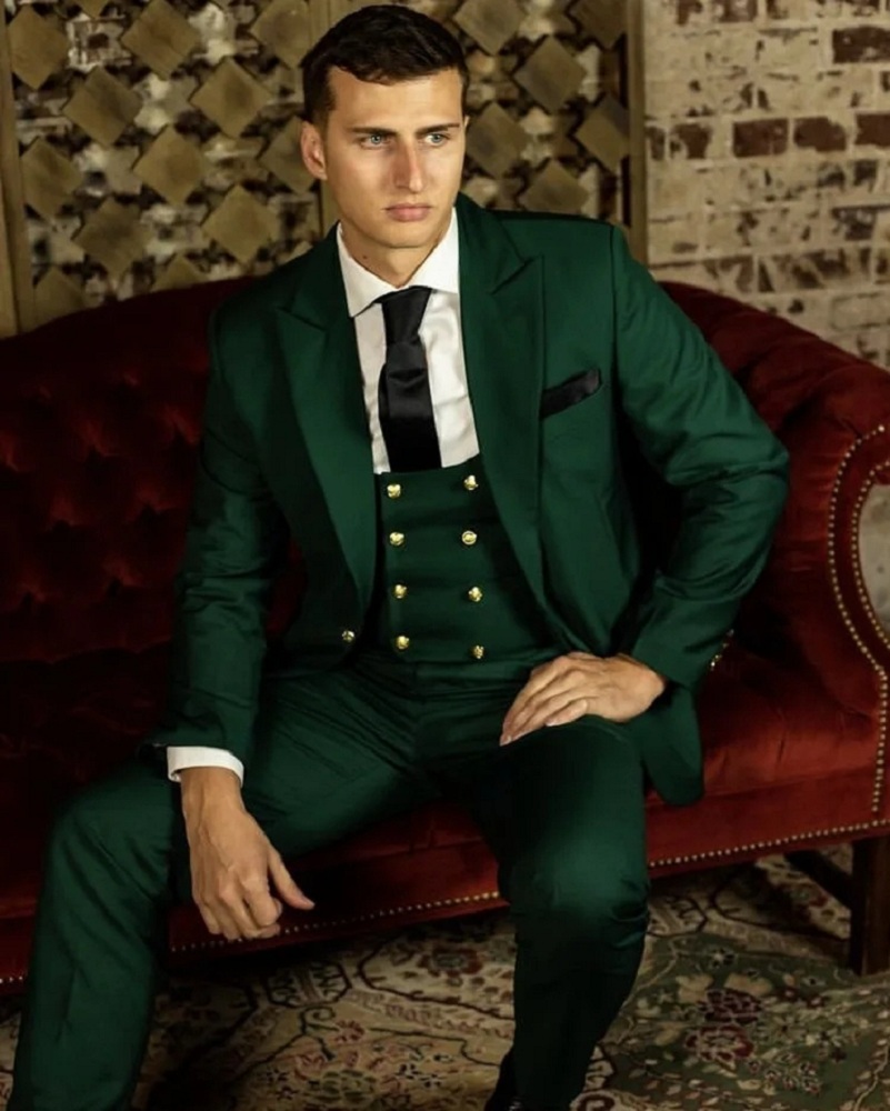 ชุดสูทผู้ชายสีเขียวคลาสสิก ชุด - Men Formal Wear Shop บทวิจารณ์และราคา