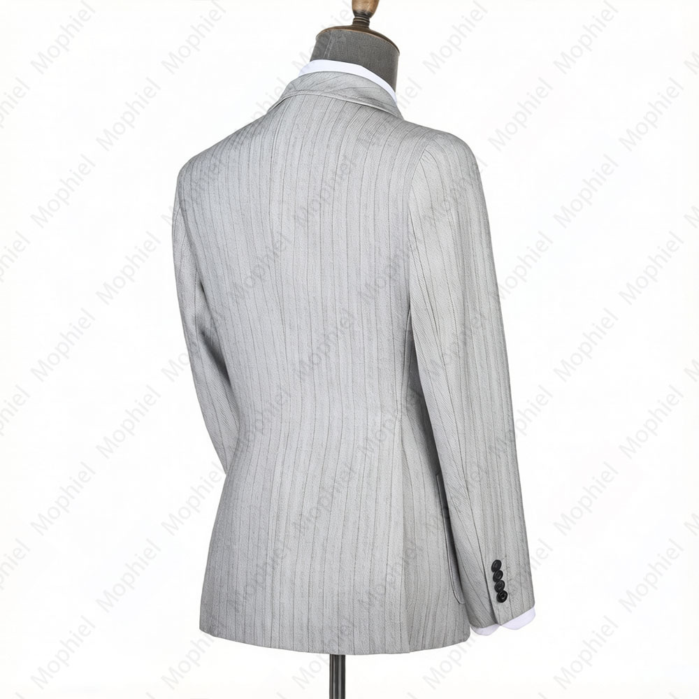 ชุดสูทผู้ชายสีเทาอ่อน Mophiel  - Men'S Formal Wear For Office บทวิจารณ์และราคา