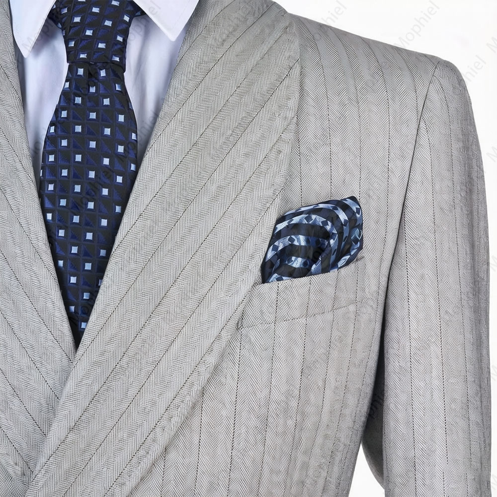 ชุดสูทผู้ชายสีเทาอ่อน Mophiel  - Men'S Formal Wear For Office บทวิจารณ์และราคา