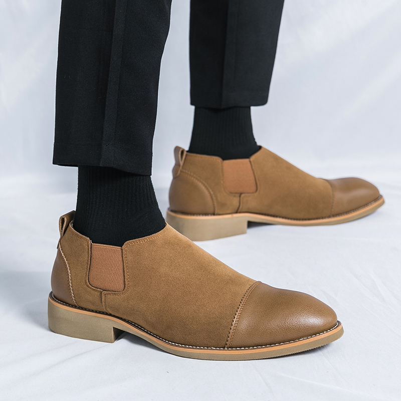 รองเท้าหนังผู้ชายสไตล์เรโทรสีด - Men'S Formal Wear For Office บทวิจารณ์และราคา
