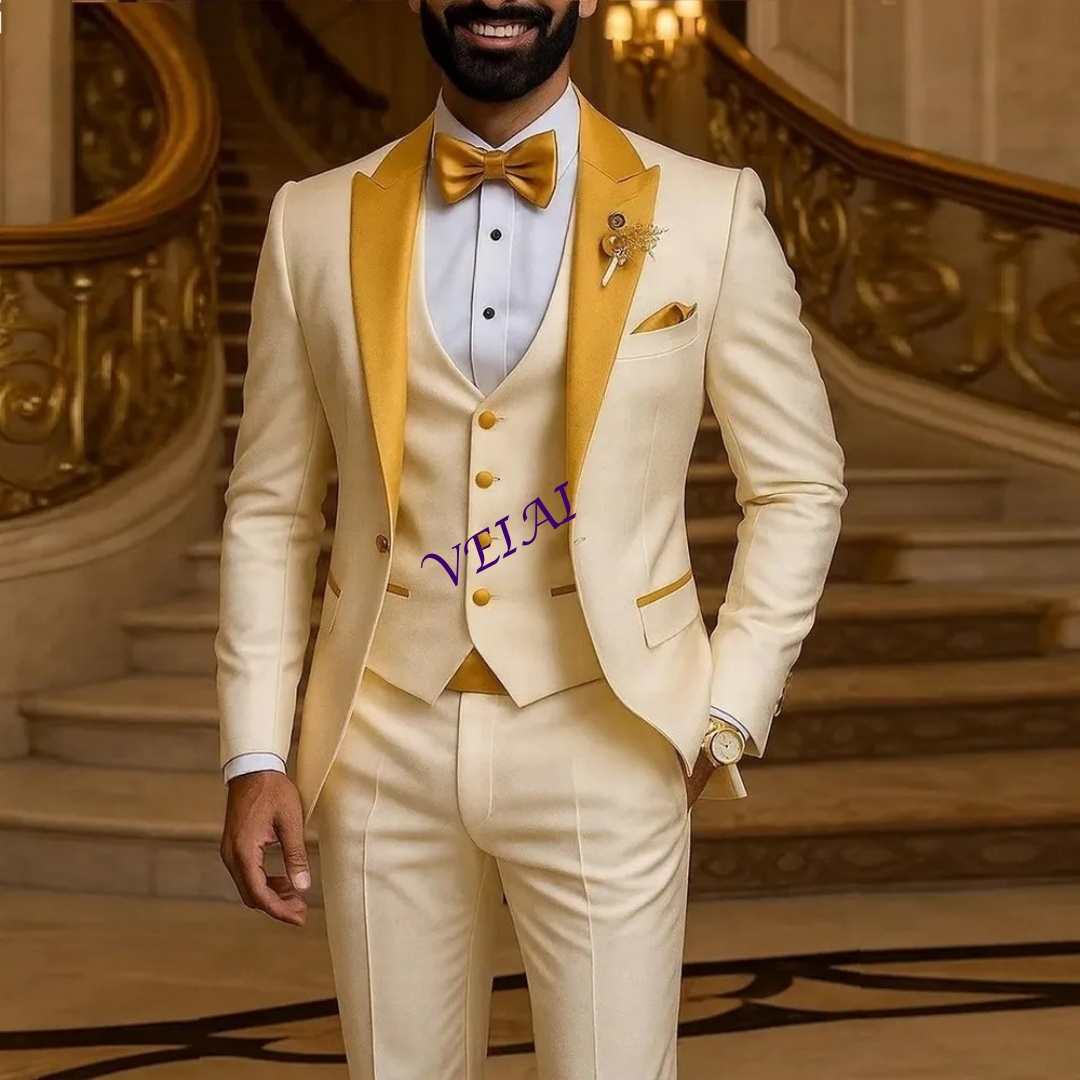 ชุดสูทผู้ชายสีงาช้างแบบสั่งตัด - Men Formal Wear Coat บทวิจารณ์และราคา
