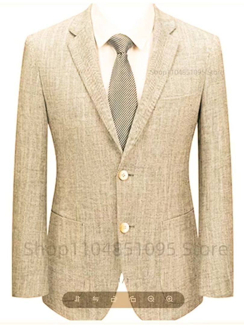 เสื้อสูทผู้ชายทรงเข้ารูป ผ้าลิ - Men Formal Wear For Summer บทวิจารณ์และราคา