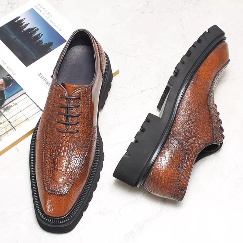 รองเท้าหนังลายจระเข้ระดับไฮเอน - High End Men'S Formal Wear บทวิจารณ์และราคา