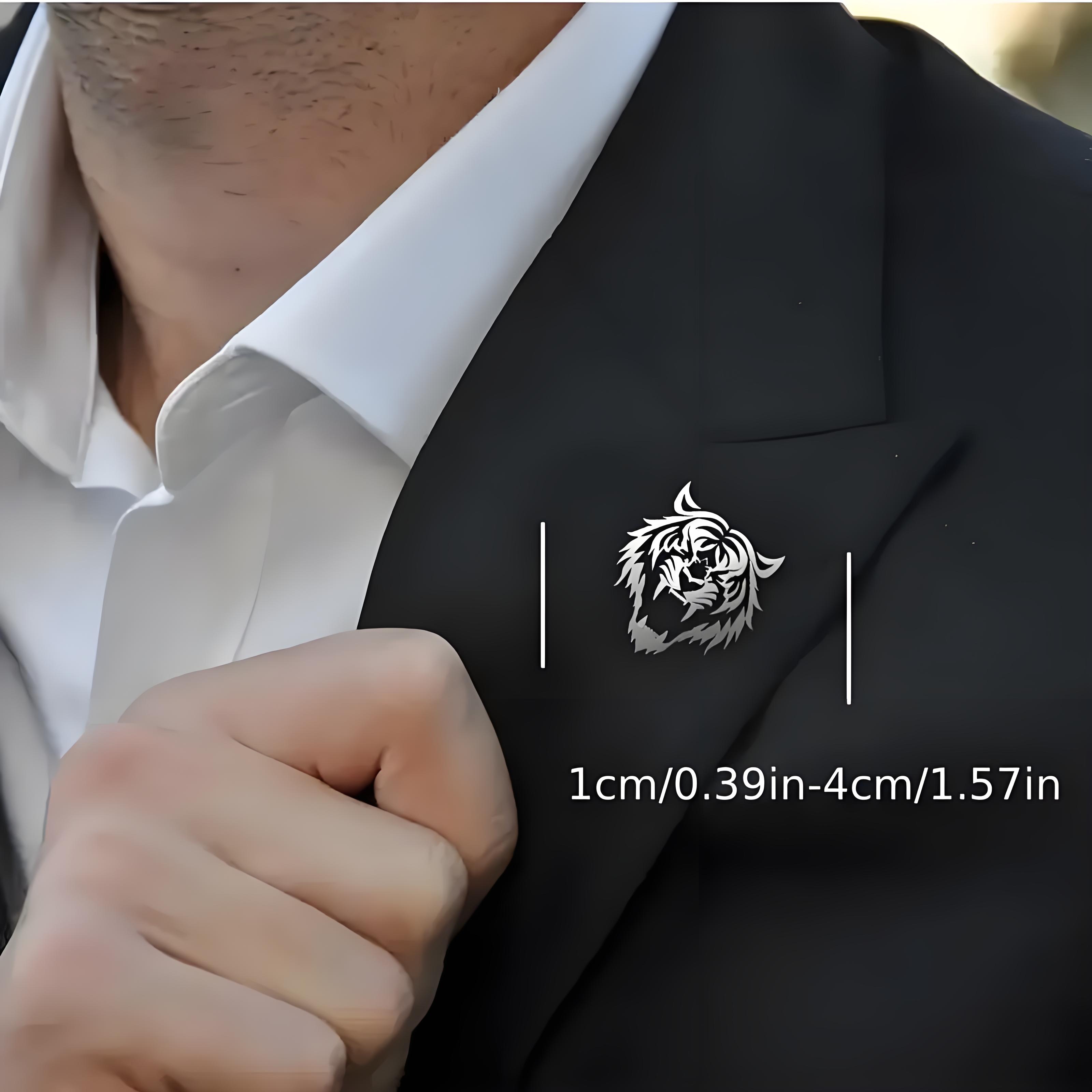 ผู้ชายสแตนเลส Tiger HEAD Lapel - Tuxedo Lapel Pin บทวิจารณ์และราคา