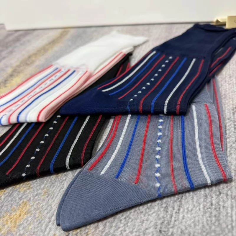 ถุงเท้าผู้ชายแบบโปร่งใส ลายทาง - Men Formal Wear Dress บทวิจารณ์และราคา