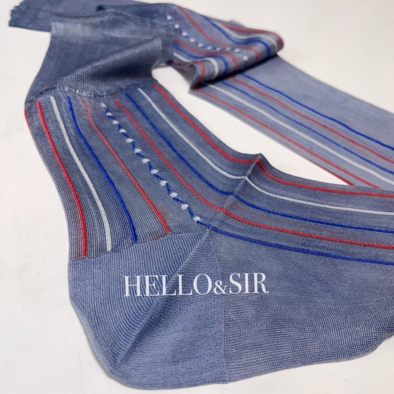 ถุงเท้าผู้ชายแบบโปร่งใส ลายทาง - Men Formal Wear Dress บทวิจารณ์และราคา