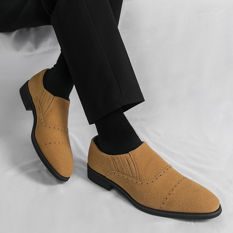 รองเท้าโลฟเฟอร์ผู้ชายสไตล์เรโท - Formal Wear For Men Yellow บทวิจารณ์และราคา