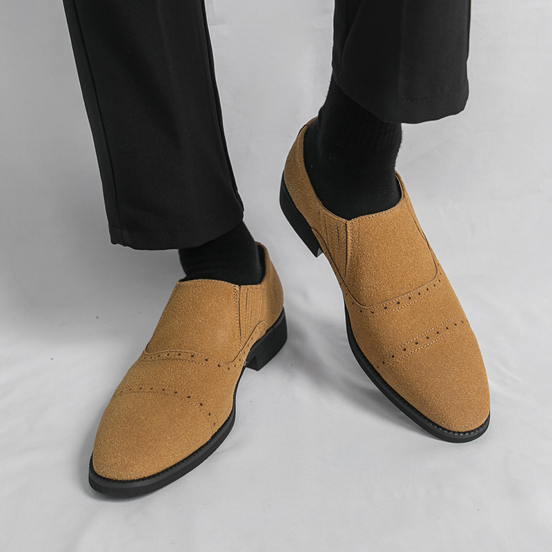 รองเท้าโลฟเฟอร์ผู้ชายสไตล์เรโท - Formal Wear For Men Yellow บทวิจารณ์และราคา