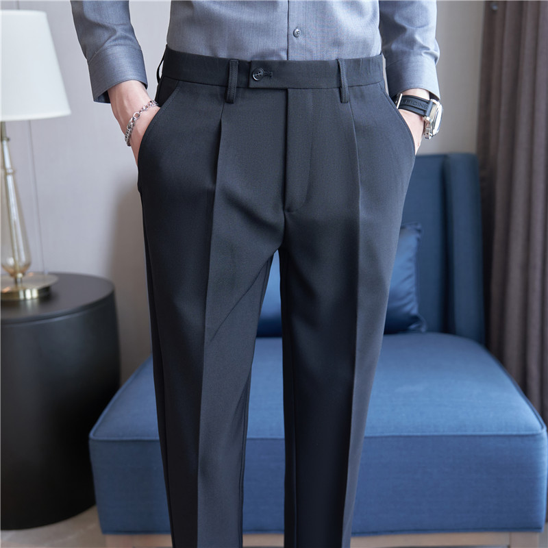 กางเกงขายาวผู้ชายคุณภาพสูง สีพ - Men Formal Wear Shop บทวิจารณ์และราคา