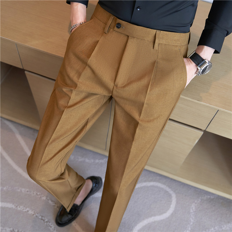 กางเกงขายาวผู้ชายคุณภาพสูง สีพ - Men Formal Wear Shop บทวิจารณ์และราคา