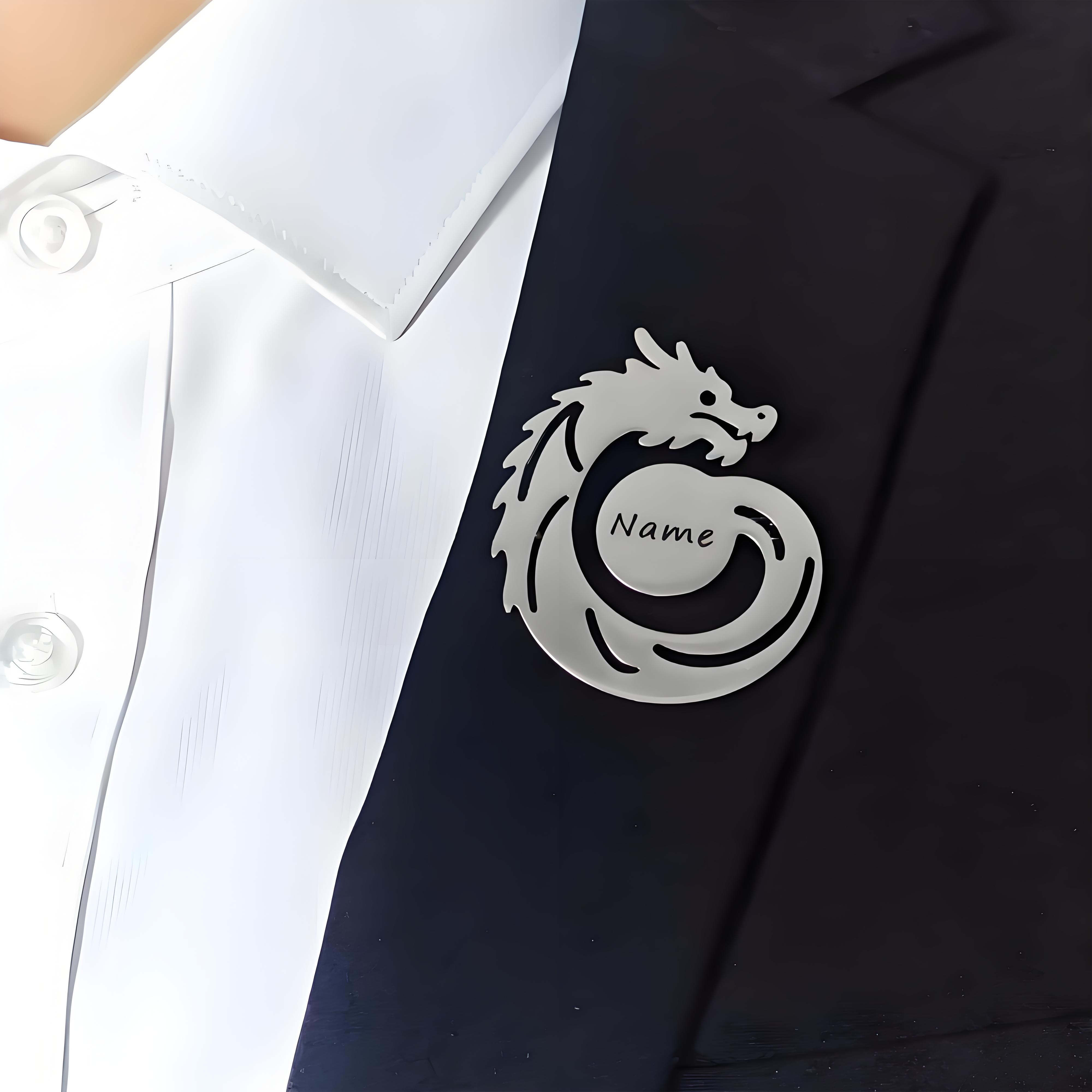 เข็มกลัดมังกรชื่อที่กําหนดเอง, - Men Formal Wear Names บทวิจารณ์และราคา
