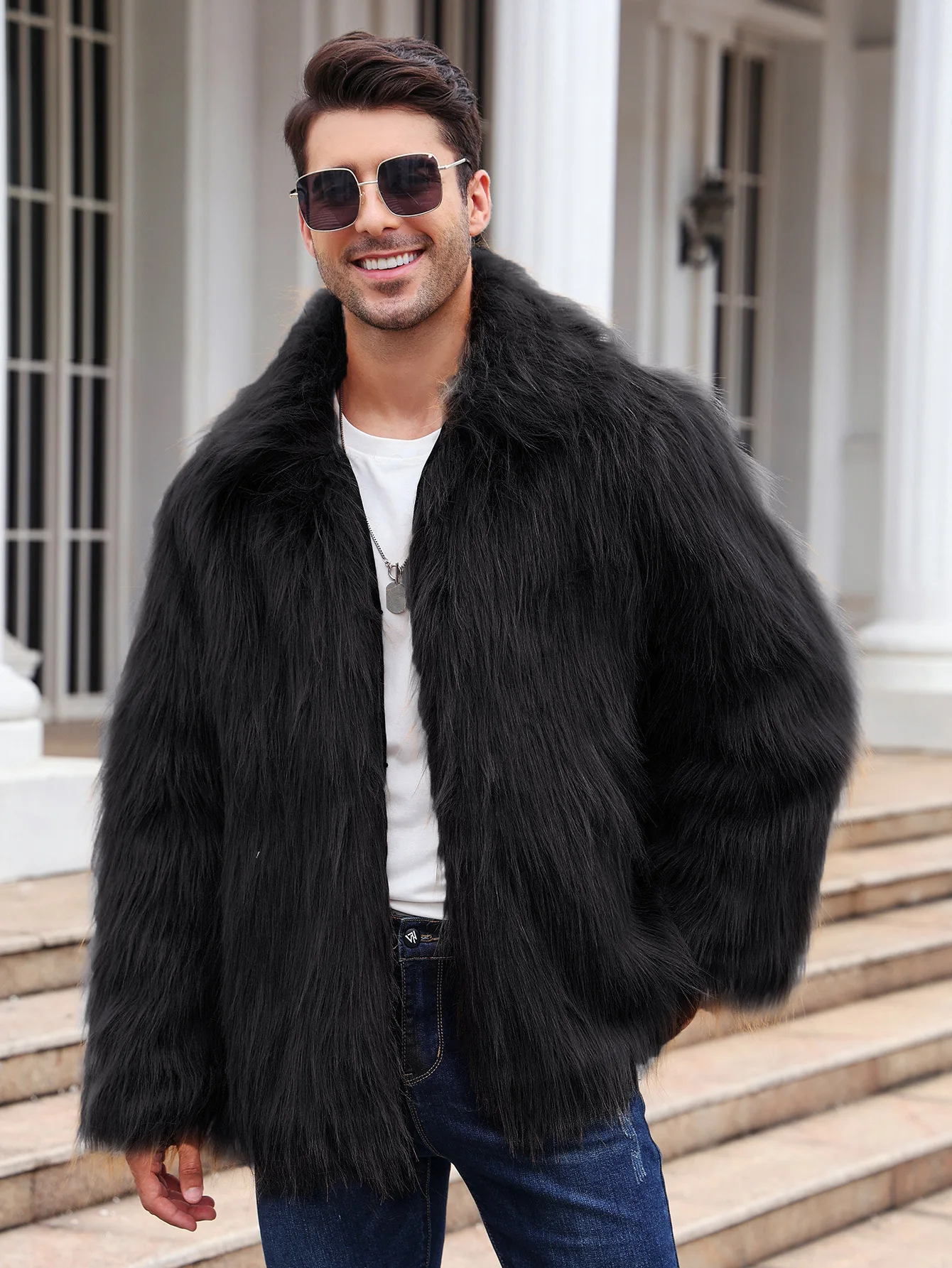 ผู้ชายFaux Foxขนสัตว์เสื้อแจ็ค - Men Formal Wear Coat บทวิจารณ์และราคา
