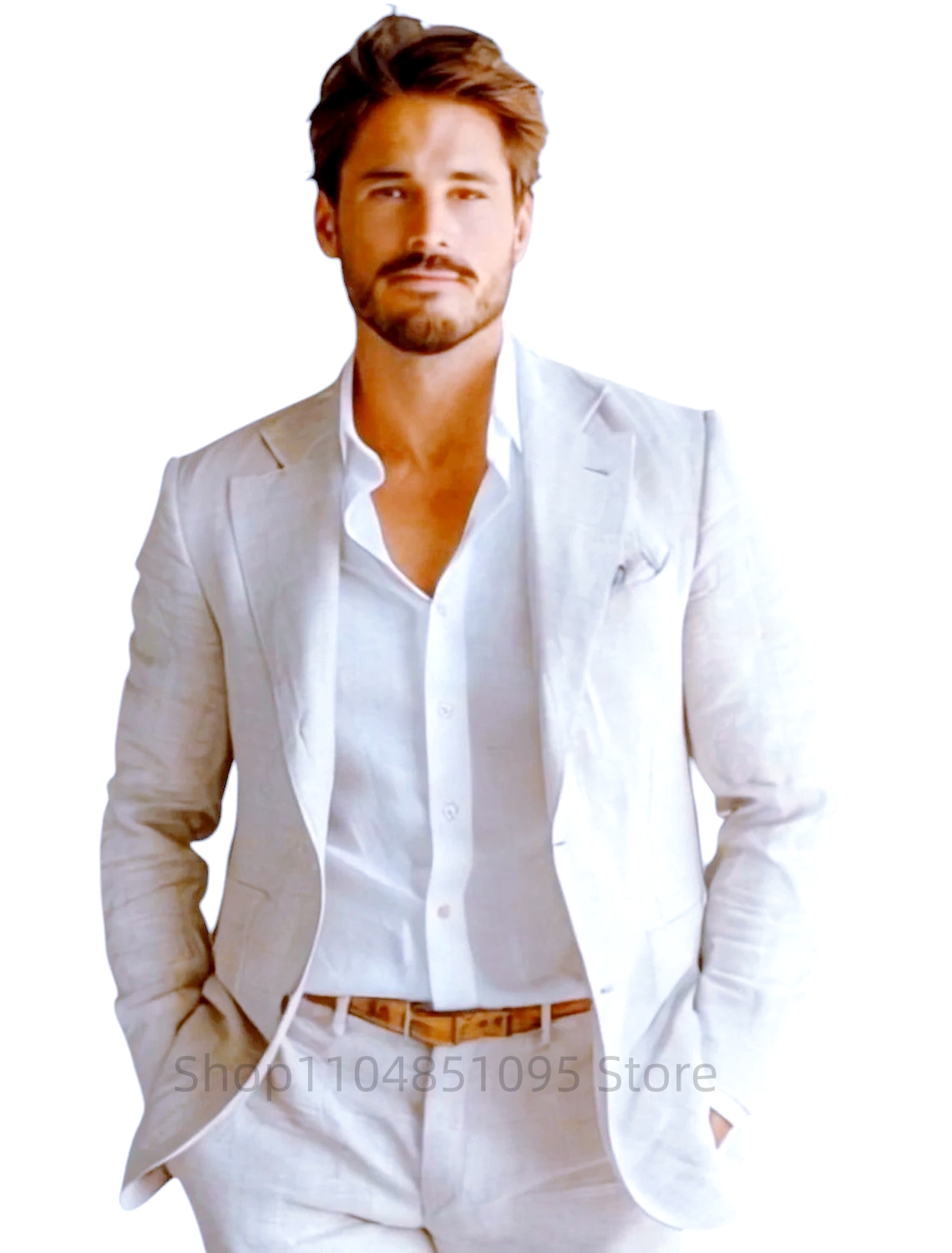 เสื้อเบลเซอร์ผ้าลินินสีน้ำเงิน - Men Formal Wear For Summer บทวิจารณ์และราคา