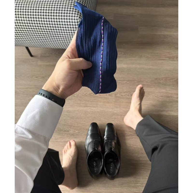 ถุงเท้าผู้ชายสีน้ำเงิน-ดำ สำหร - Men'S Vintage Formal Wear บทวิจารณ์และราคา