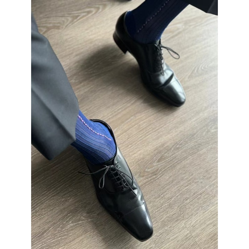 ถุงเท้าผู้ชายสีน้ำเงิน-ดำ สำหร - Men'S Vintage Formal Wear บทวิจารณ์และราคา