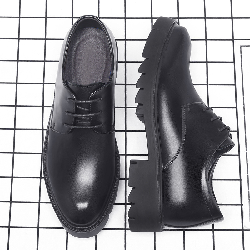 รองเท้าหนังสีดำแบบผูกเชือกสำหร - Men'S Formal Wear For Office บทวิจารณ์และราคา