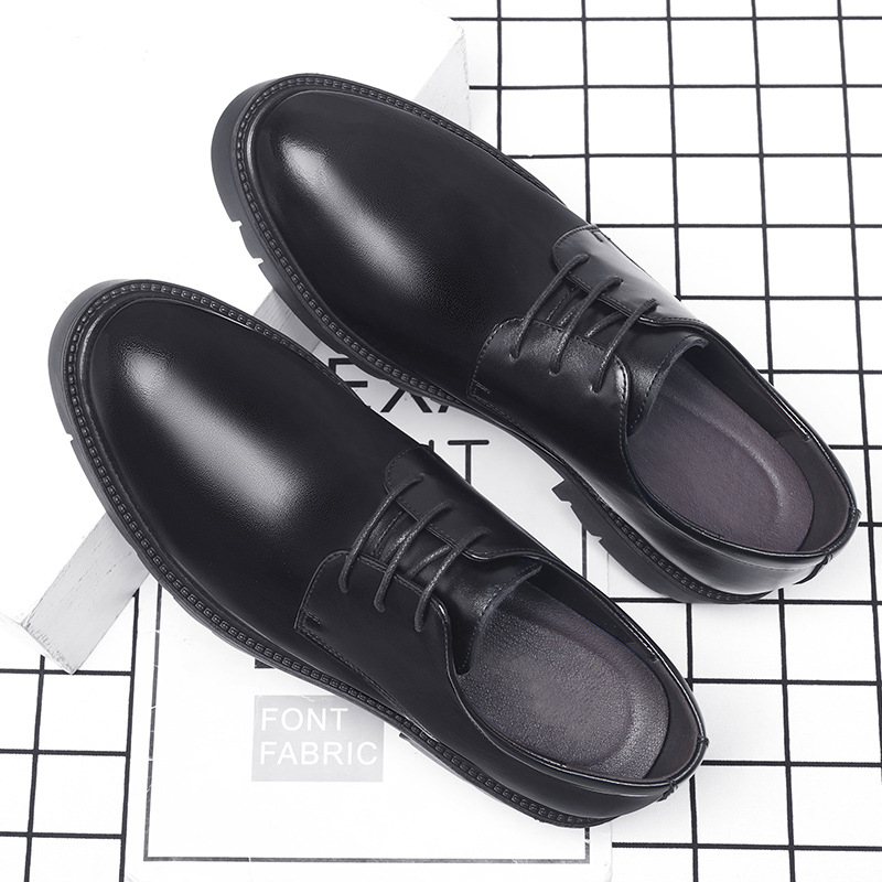 รองเท้าหนังสีดำแบบผูกเชือกสำหร - Men'S Formal Wear For Office บทวิจารณ์และราคา