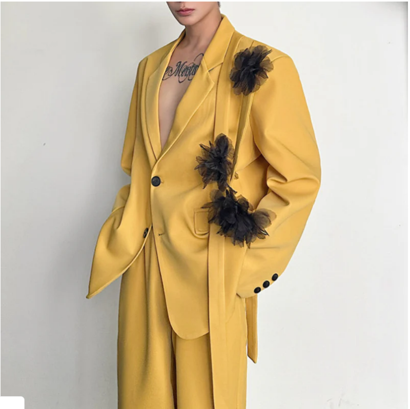 ชุดสูทผู้ชายสีเหลือง 2 ชิ้น เส - Formal Wear For Men Yellow บทวิจารณ์และราคา