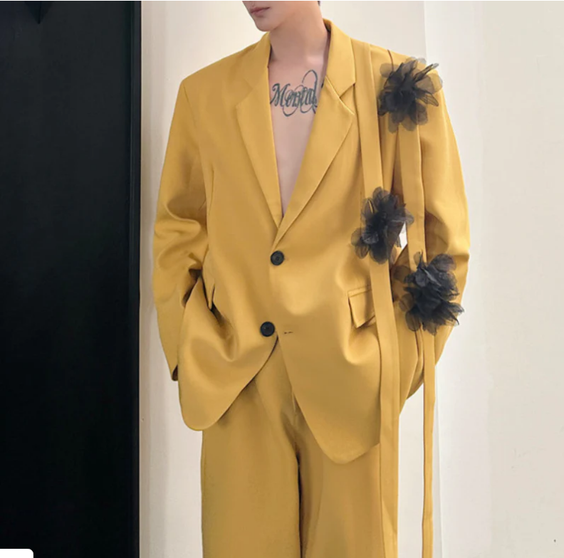 ชุดสูทผู้ชายสีเหลือง 2 ชิ้น เส - Formal Wear For Men Yellow บทวิจารณ์และราคา