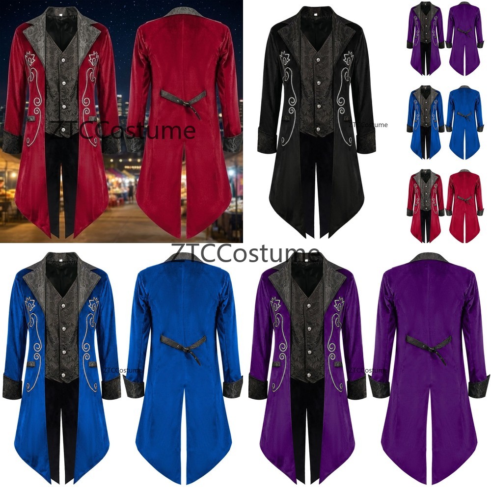สตีมพังค์ วิคตอเรียน เท일โค้ท ค - Men'S Medieval Formal Wear บทวิจารณ์และราคา
