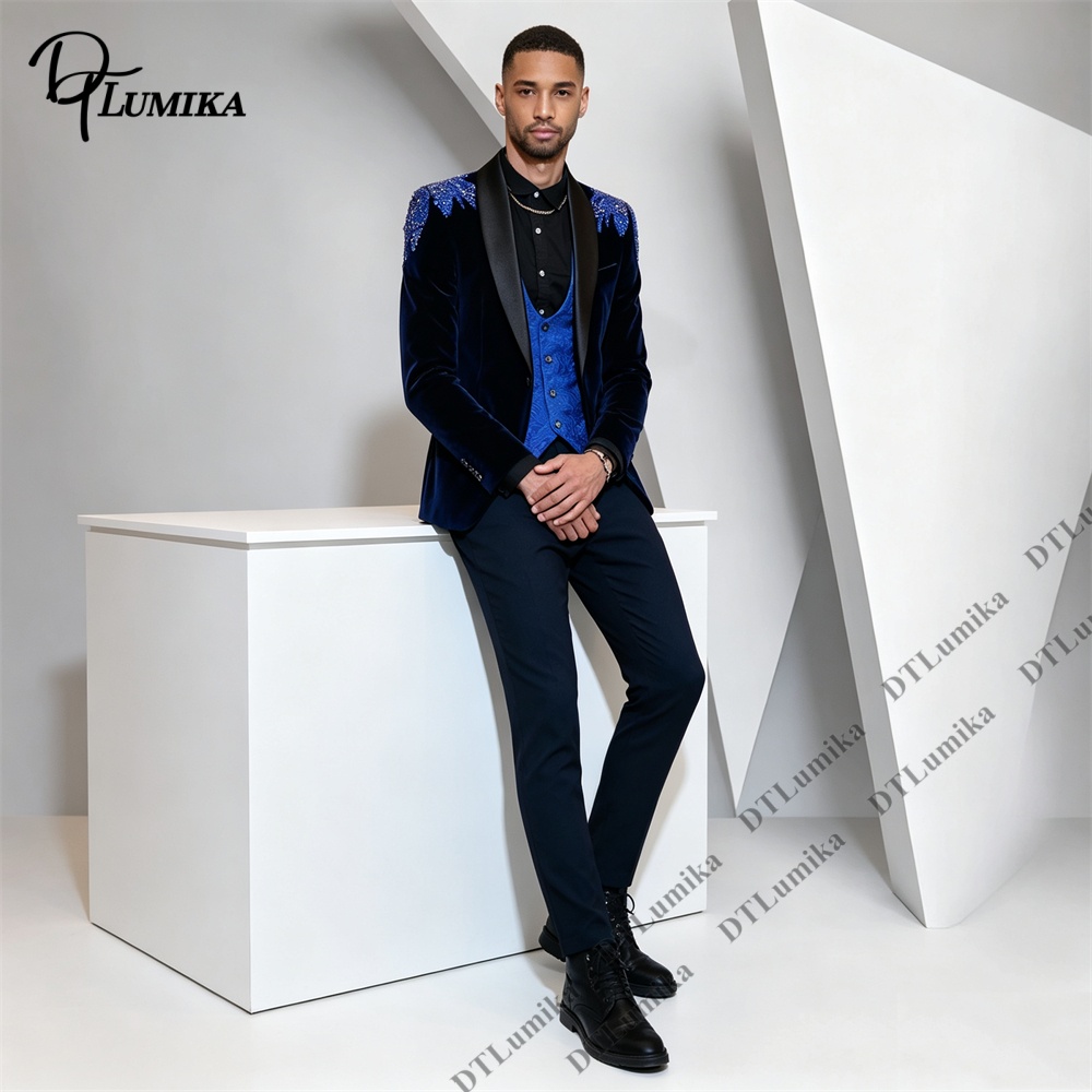 ชุดสูทผู้ชาย Peagent 3 ชิ้น ผ้ - Men'S Formal Wear For Office บทวิจารณ์และราคา
