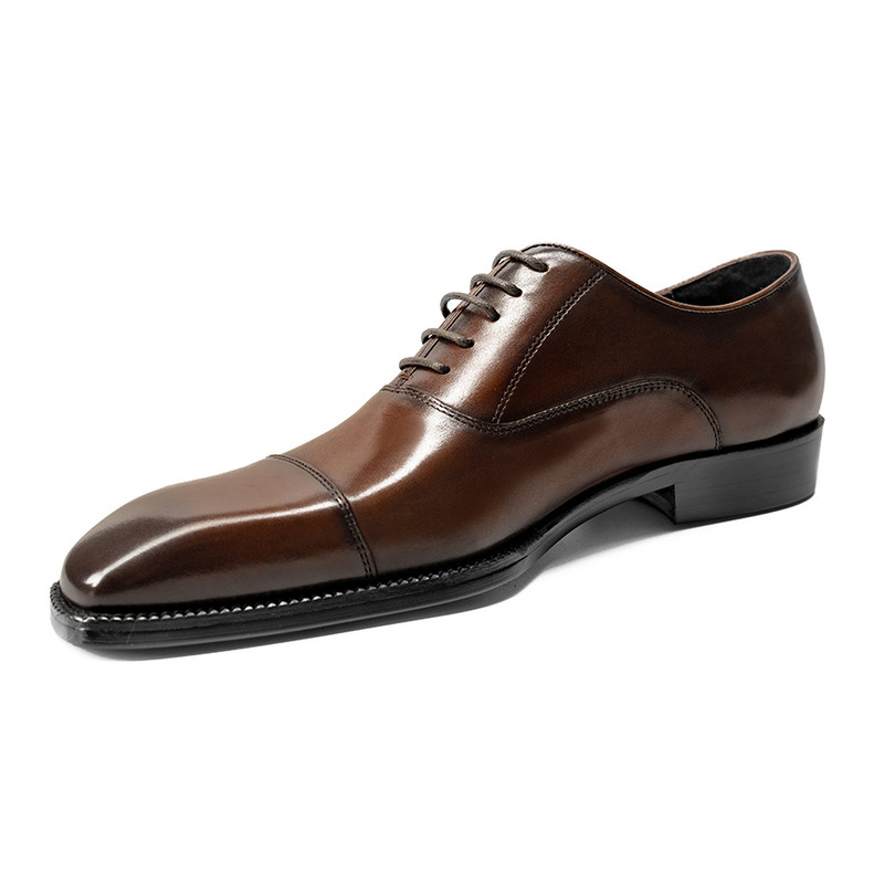 รองเท้าหนังวัวแท้ทรงสี่เหลี่ยม - High End Men'S Formal Wear บทวิจารณ์และราคา