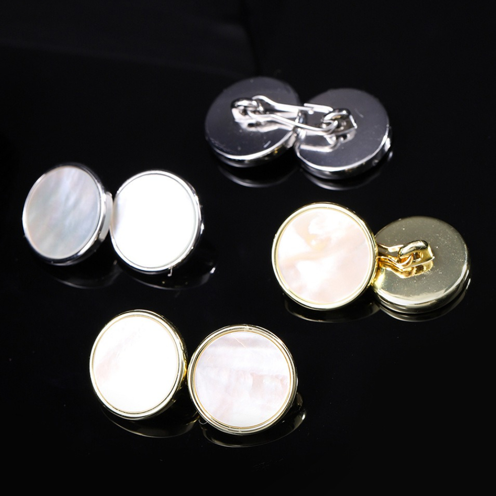 กระดุมข้อมือเปลือกหอยธรรมชาติร - High End Men'S Formal Wear บทวิจารณ์และราคา